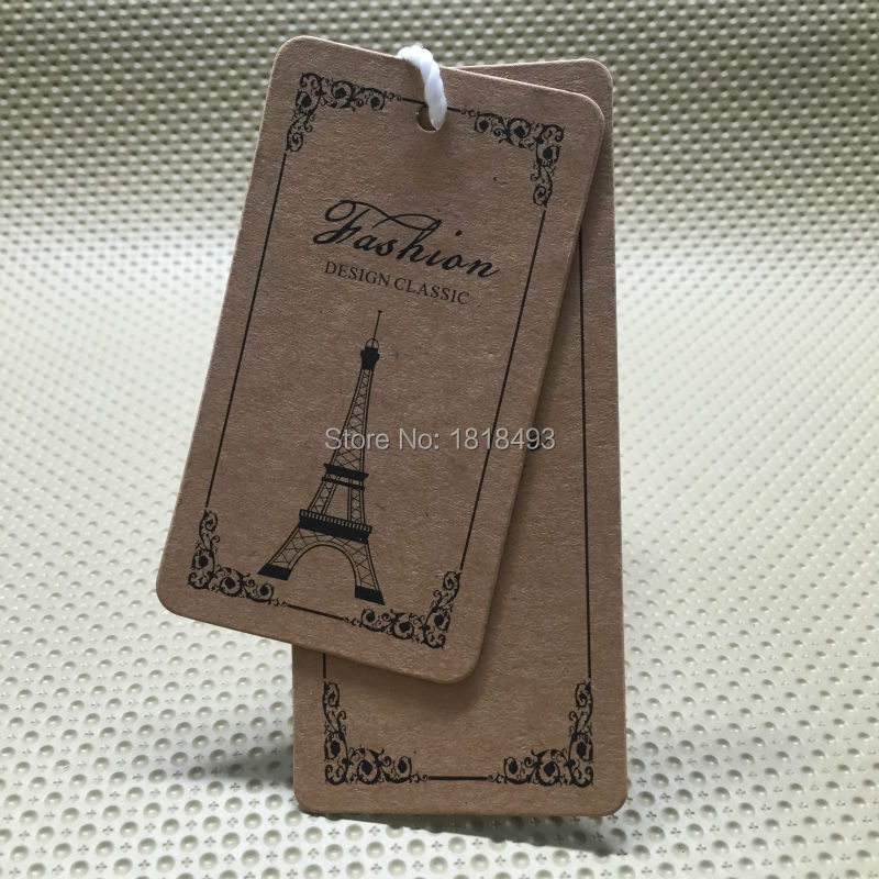 Kraft Hang Tag - ปรับแต่งเสื้อผ้ากระดาษคราฟท์แท็กแขวน/ถุงเสื้อผ้าพิมพ์แท็ก/แท็กกระดาษแข็ง/เสื้อผ้าพิมพ์หมวดหมู่ 1000 ชิ้น