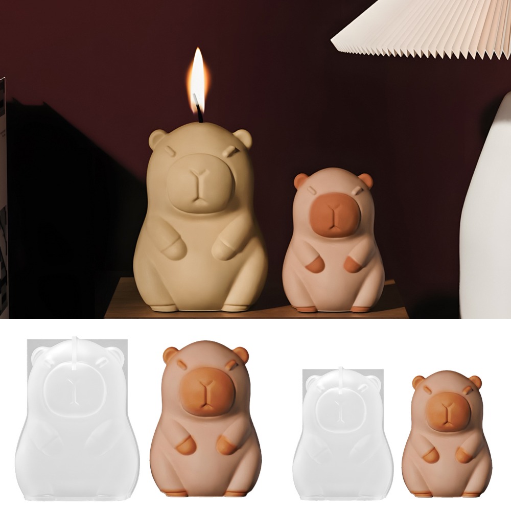 Candle Making Supplies For Beginners - ยืน Capybara กลิ่นเทียนแม่พิมพ์ซิลิโคน 3D สัตว์เรซิ่นพลาสเตอร์ทําอุปกรณ์ Handmade