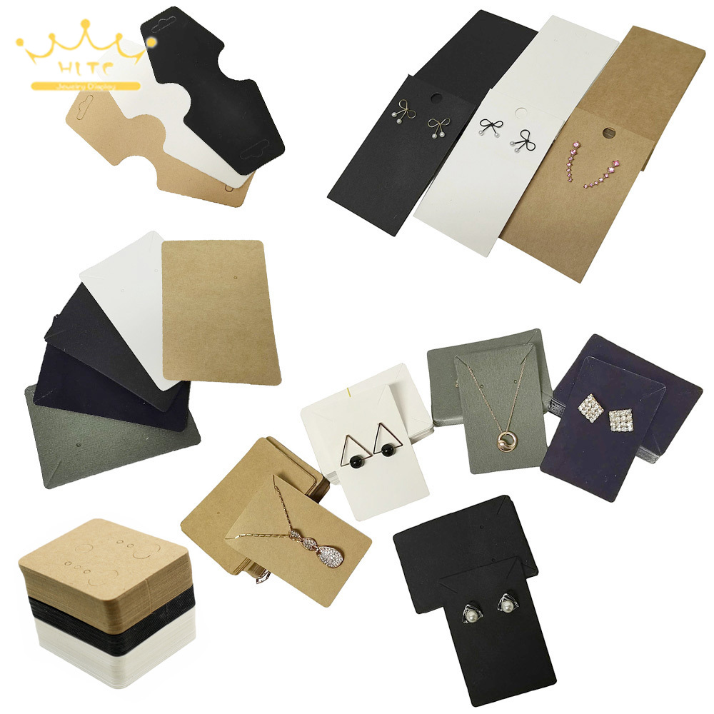 Kraft Hang Tag - ป้ายกระดาษคราฟท์สำหรับต่างหู สร้อยคอ กำไลข้อมือ ป้ายราคา 50 ชิ้น
