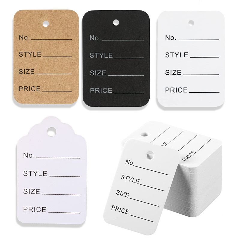Kraft Hang Tag - 100 ชิ้น/ล็อต 3.5x5 ซม.ราคาป้ายกระดาษคราฟท์สําหรับ DIY เครื่องประดับขายปลีกราคา