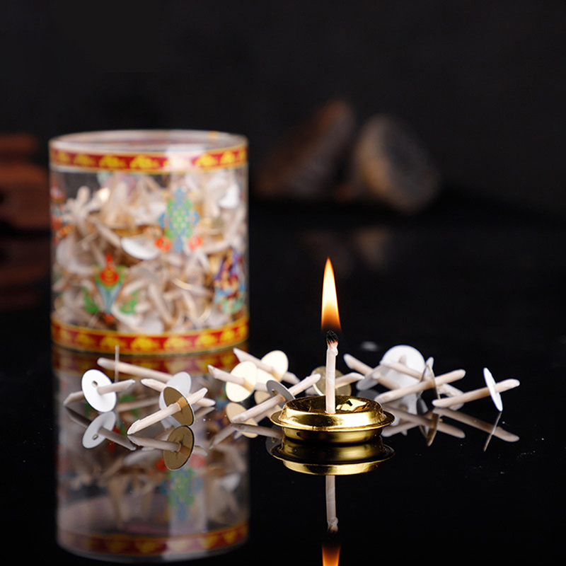 Candle Oil Supplies - 200 ชิ้น/กล่อง ชุดอุปกรณ์ทำไส้ตะเกียงน้ำมัน ที่ใส่เทียนลอยน้ำ ทำด้วยมือ ชุดทำตะเกียงน้ำมัน