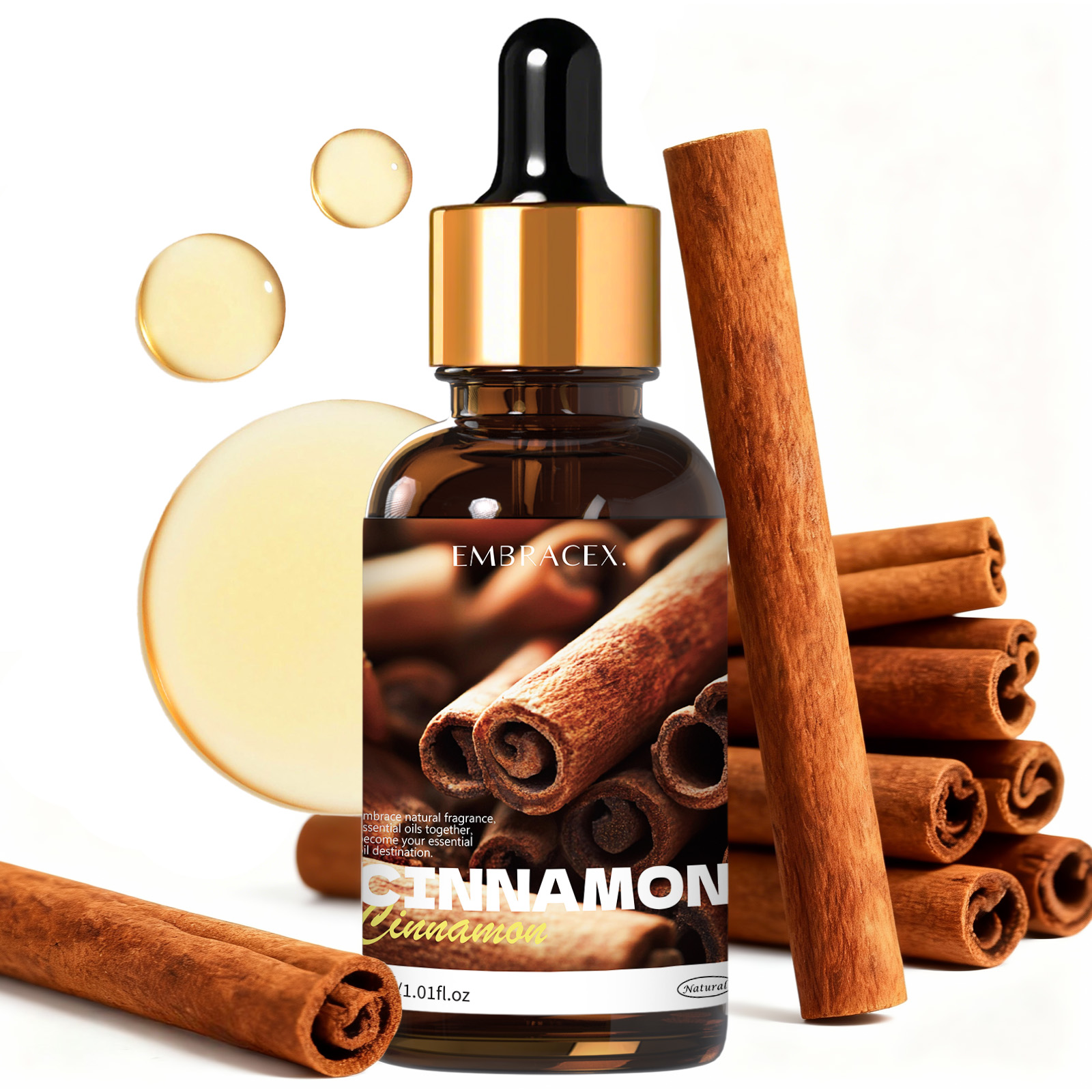 Candle Oil Supplies - น้ำมันหอมระเหยจากพืชอบเชย 30 มล. อุปกรณ์ในรถยนต์, สำหรับเครื่องกระจายกลิ่น, โครงการ