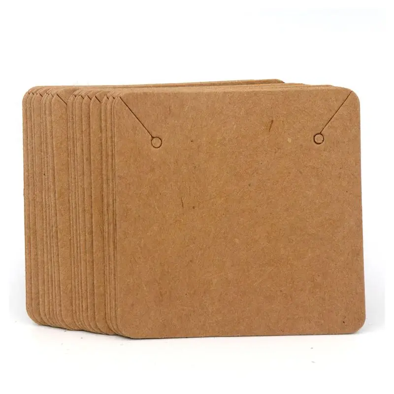 50PCS 5x5 ซม.กระดาษคราฟท์เปล่า - Kraft Hang Tag บทวิจารณ์และราคา