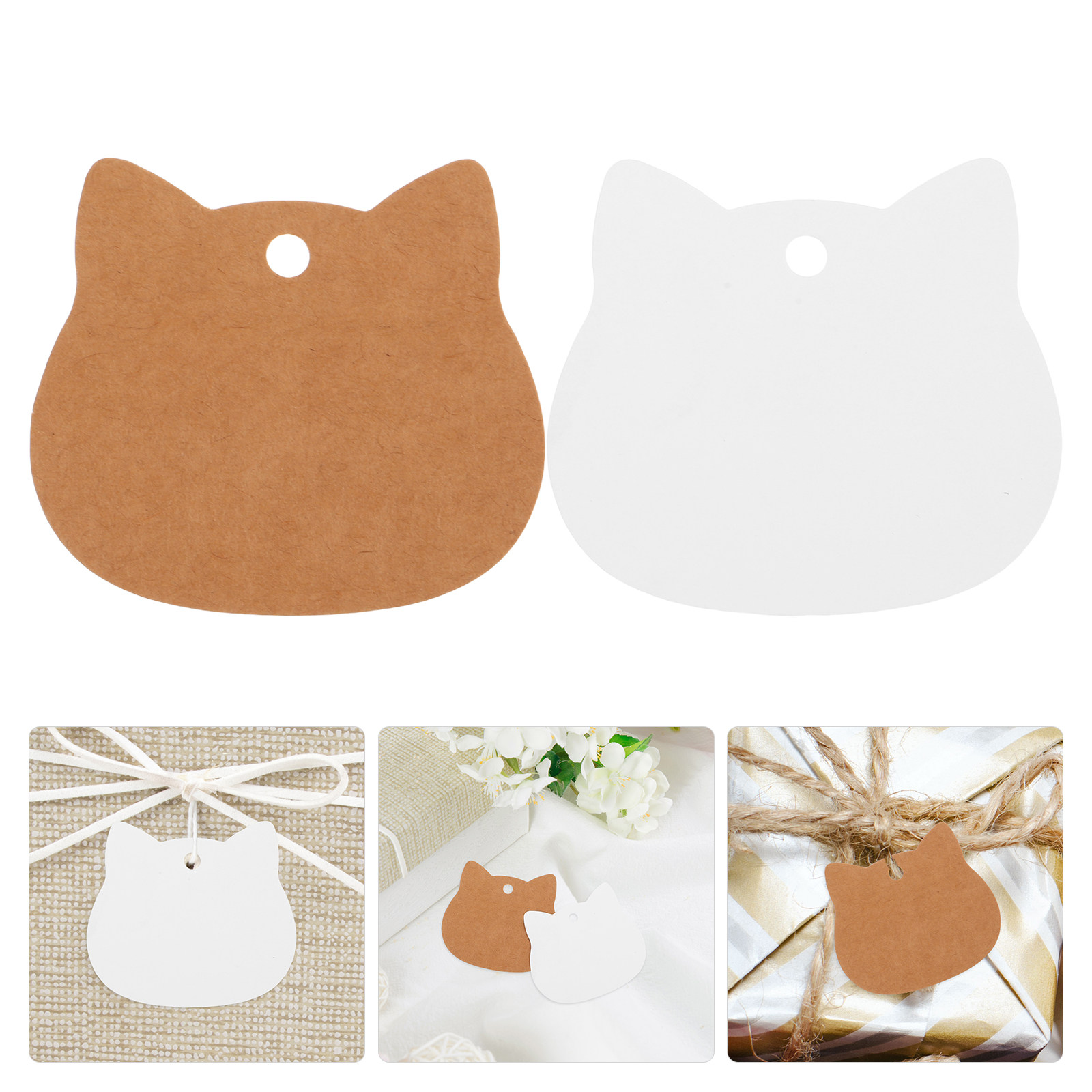 ป้ายกระดาษคราฟท์รูปหัวแมว 200  - Kraft Hang Tag บทวิจารณ์และราคา