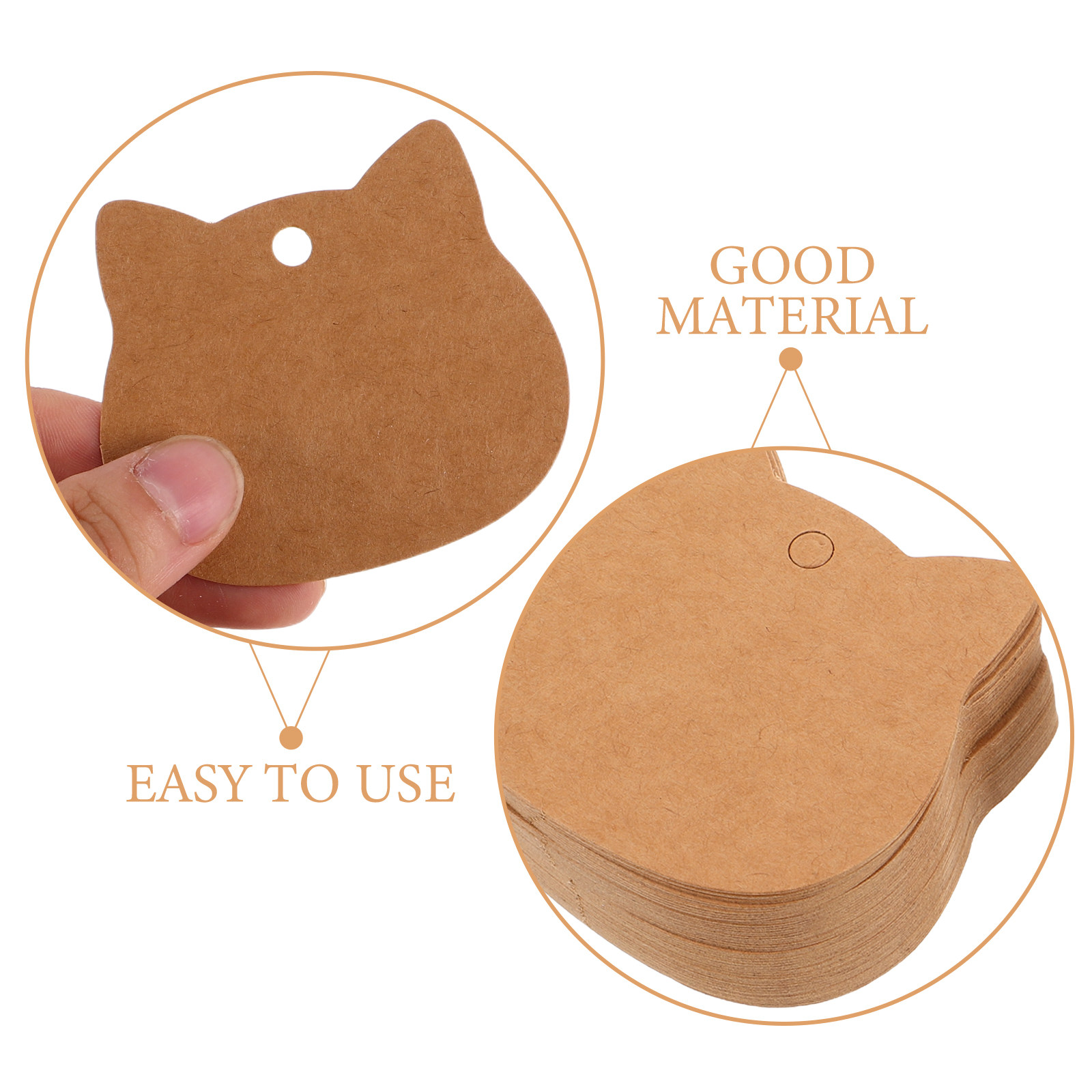 ป้ายกระดาษคราฟท์รูปหัวแมว 200  - Kraft Hang Tag บทวิจารณ์และราคา
