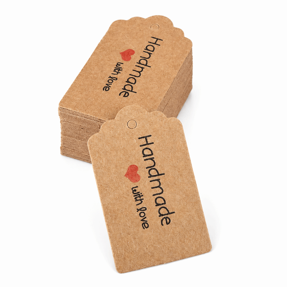 100 ชิ้น ป้ายแขวนกระดาษคราฟท์ท - Kraft Hang Tag บทวิจารณ์และราคา
