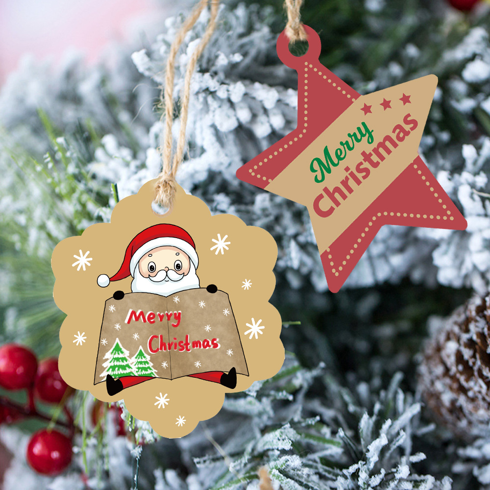 ป้ายสุขสันต์วันคริสต์มาส100ชิ้ - Kraft Hang Tag บทวิจารณ์และราคา
