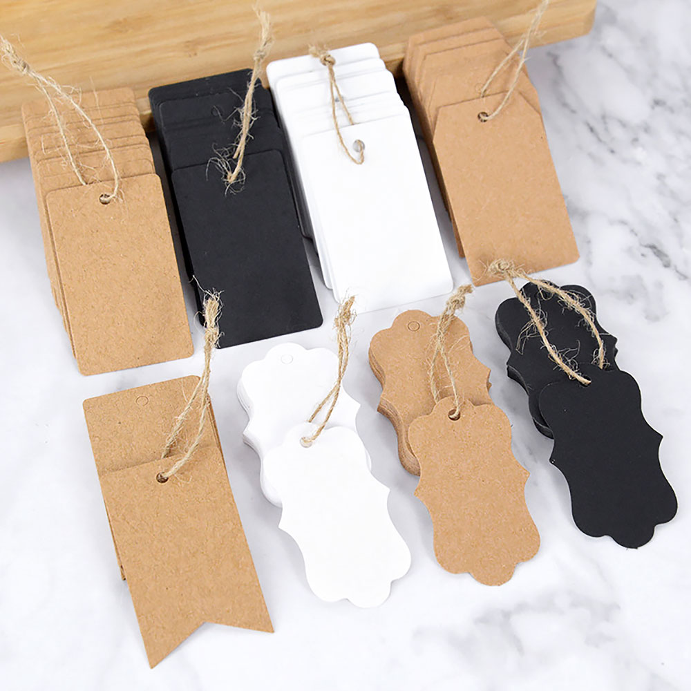 เพื่อความสนุกสนาน 100PCS กระดา - Kraft Hang Tag บทวิจารณ์และราคา
