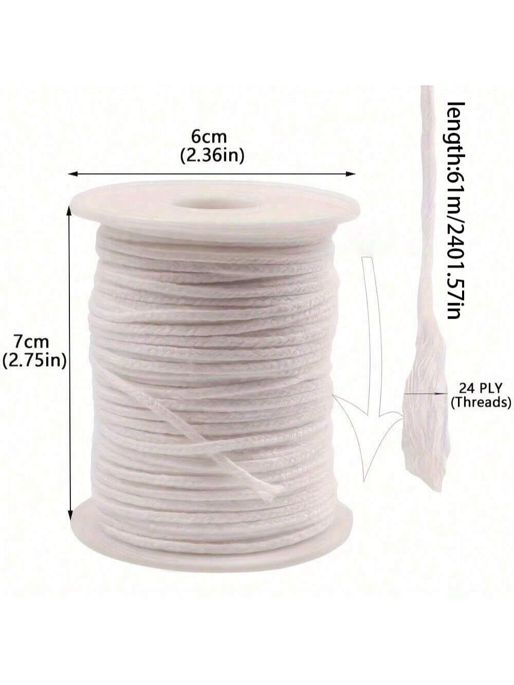 ไส้เทียนไร้ควันขนาด 2401.57 นิ - Candle Oil Supplies บทวิจารณ์และราคา