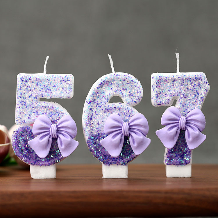 เทียนวันเกิดเลข 0-9 ประดับโบว์ - Candle Supplies Usa บทวิจารณ์และราคา