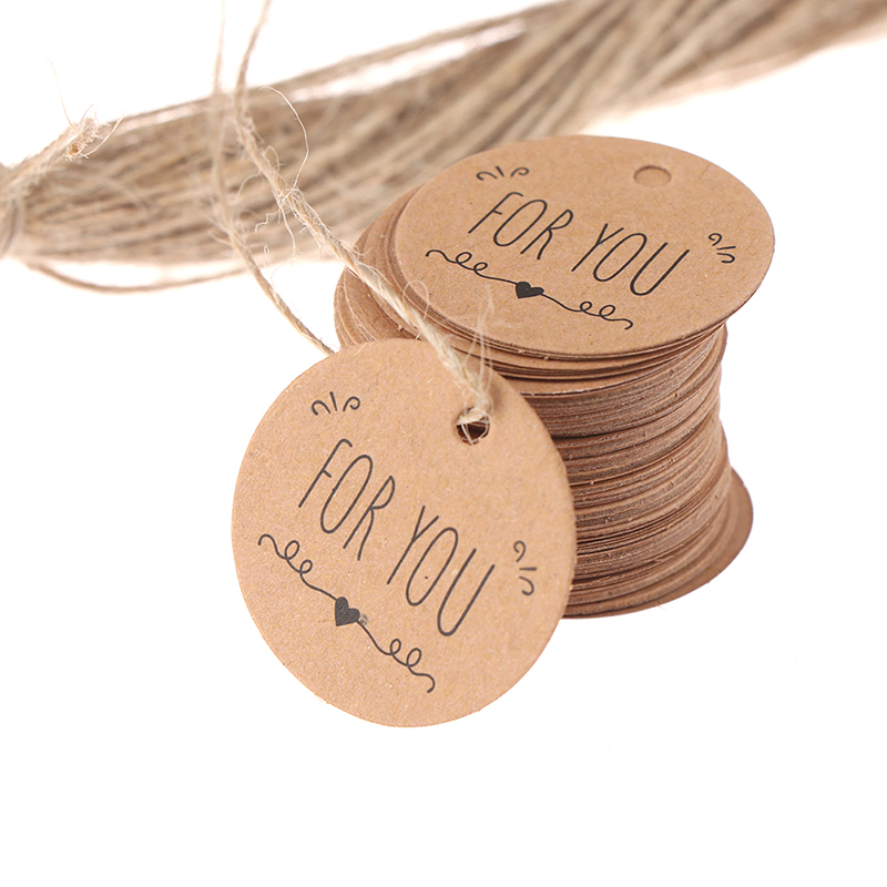 ป้ายแขวนกระดาษคราฟท์ 100 ชิ้นส - Kraft Hang Tag บทวิจารณ์และราคา